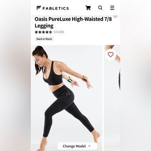 FABLETICS OASIS, PURE LUXE, HIGH-WAISTED 7/8 LEGGINGS, SIZE XXL